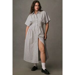 Tobie Striped Button-Down Maxi Dress